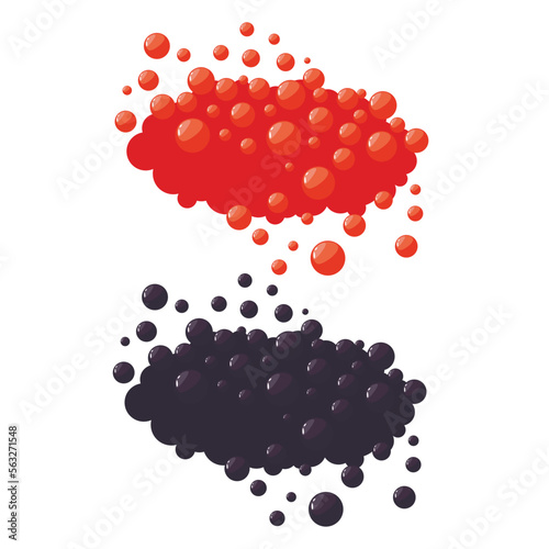 
Vector red and black caviar, asian food menu element
