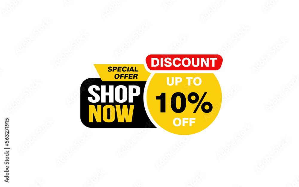 10 Percent SHOP NOW offer, clearance, promotion banner layout with sticker style. 10 Percent SHOP NOW offer, clearance, promotion banner layout with sticker style.