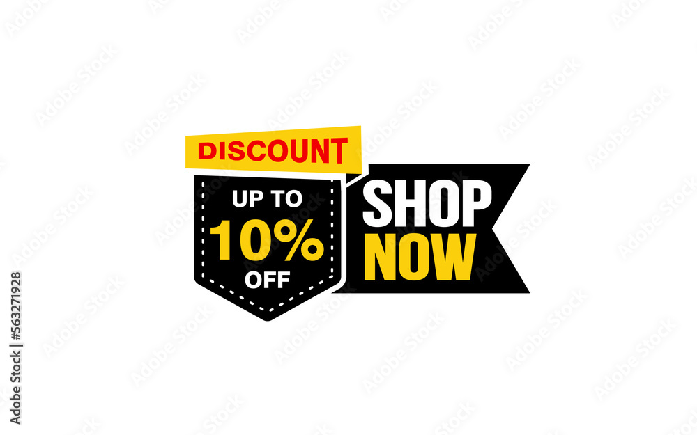 10 Percent SHOP NOW offer, clearance, promotion banner layout with sticker style. 10 Percent SHOP NOW offer, clearance, promotion banner layout with sticker style.