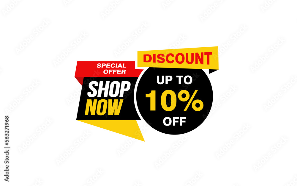 10 Percent SHOP NOW offer, clearance, promotion banner layout with sticker style. 10 Percent SHOP NOW offer, clearance, promotion banner layout with sticker style.