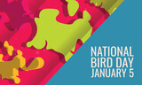 National Bird Day. Design suitable for greeting card poster and banner