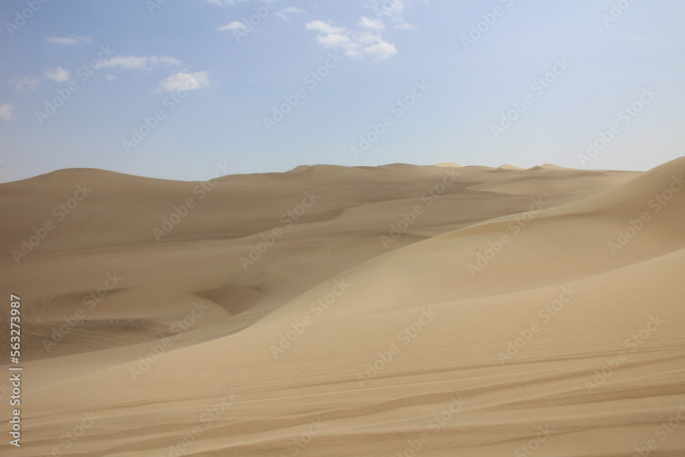 Sand dunes in Huacachina, Peru