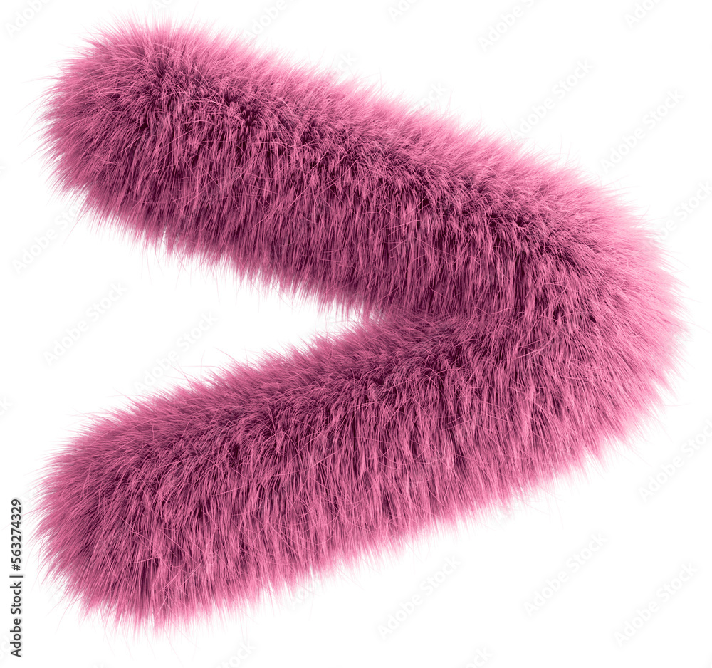 Pink 3D Fluffy Symbol Greater Than Pink 3D Fluffy Symbol Greater Than
