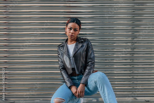 urban girl posing on the street