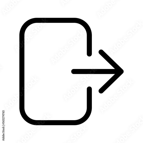 Log Out Icon Vector Symbol Design Illustration