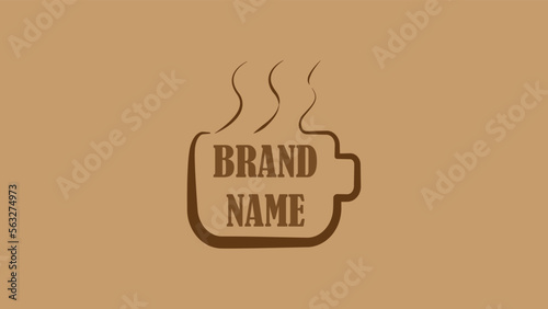 Coffee Mug Logo With A Brand Name