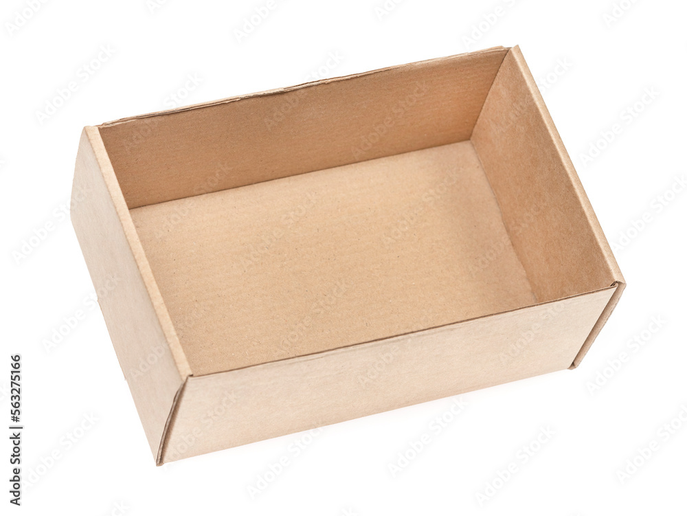 Open сardboard boxes for gifts or package isolated on white background. Corrugated cardboard paper carton cargo container close up. parcels Open сardboard boxes for gifts or package isolated on white background. Corrugated cardboard paper carton cargo container close up. parcels