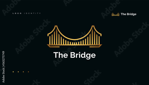 Golden arch river bridge architecture