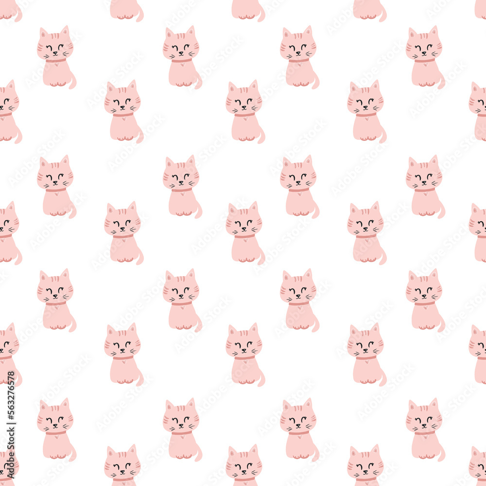 Obraz premium seamless pattern with cats