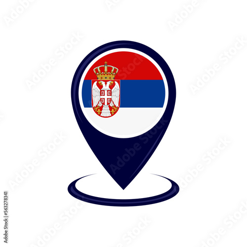 Location icon with Serbia flag isolated. Serbia flag and map pointer icon. vector illustration Free Download Location icon with Serbia flag isolated. Serbia flag and map pointer icon. vector illustration - GFXLoad