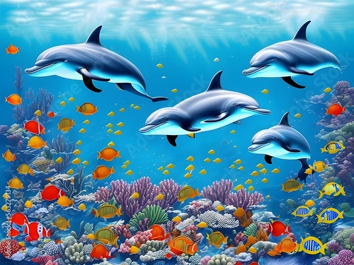 Delfine unterwasser
