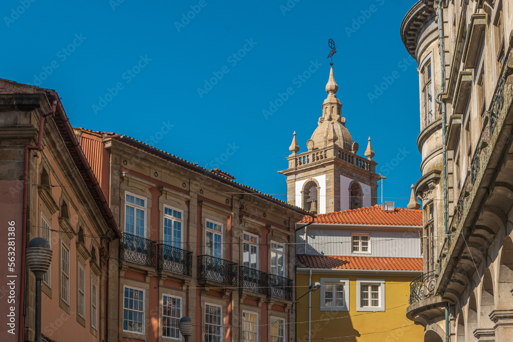 Old town architecture of Braga, Portugal.