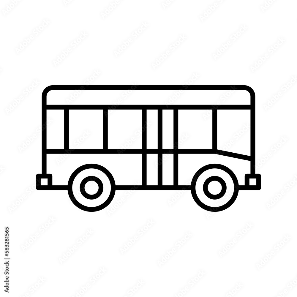 City bus icon. Passenger bus. Pictogram isolated on a white background.