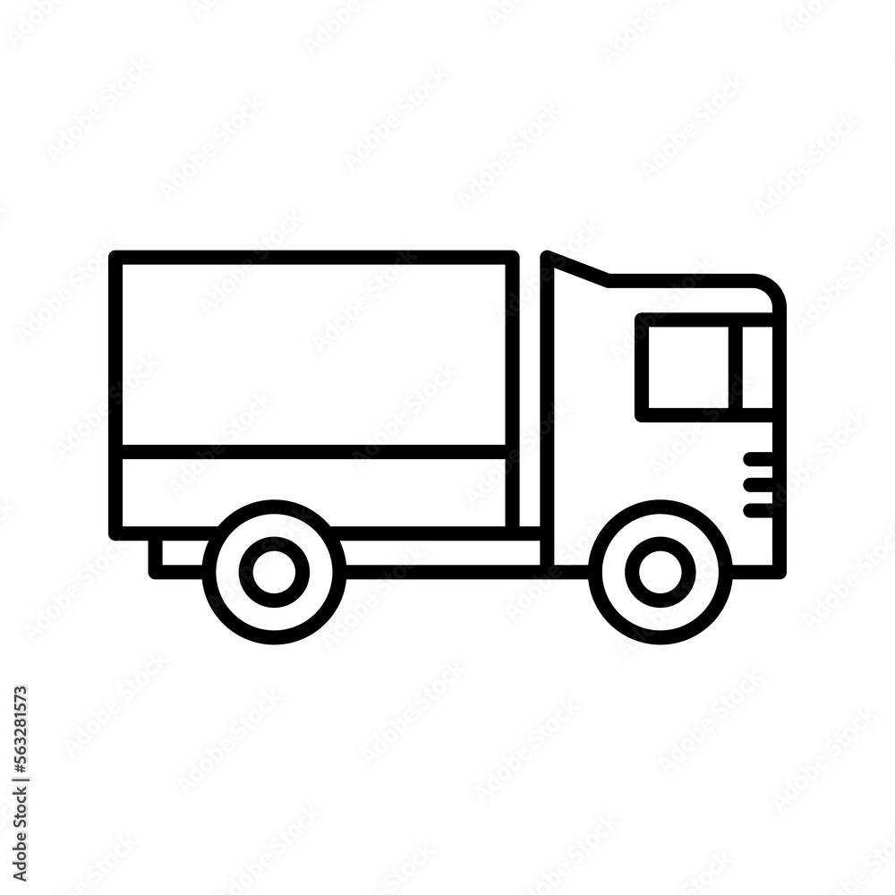 Truck vehicle icon. Delivery truck. Pictogram isolated on a white background. Truck vehicle icon. Delivery truck. Pictogram isolated on a white background.