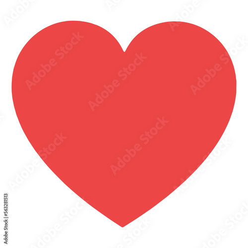 Symbol of Valentine's Day is a red heart on a white background
