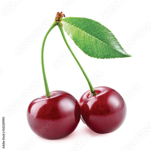 Murais de parede cherries isolated on white background