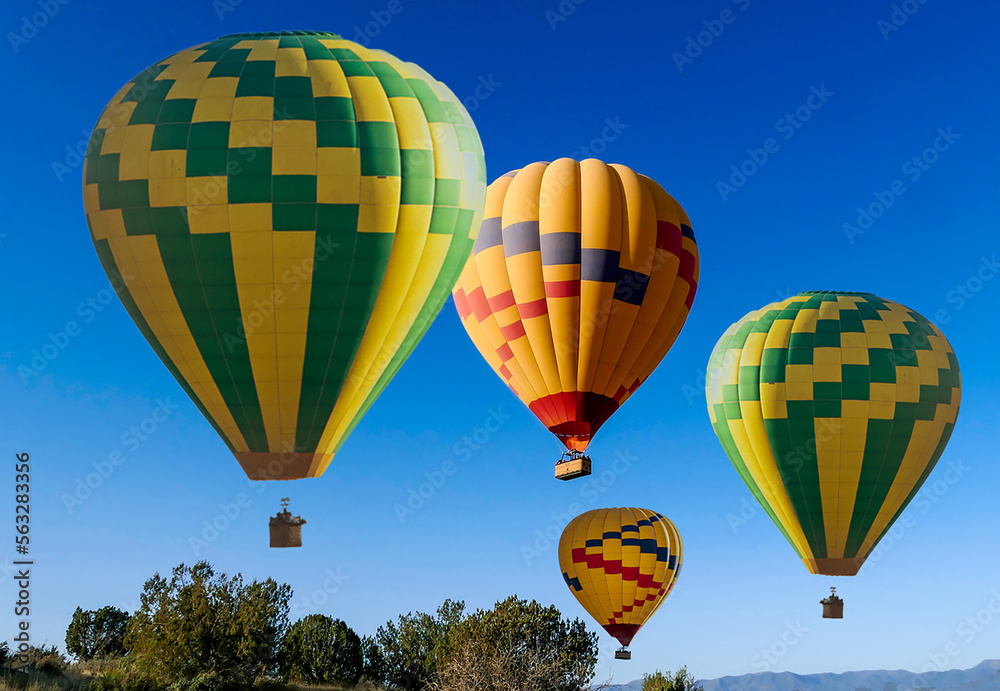 Fototapeta premium Colorful Hot Air Balloons