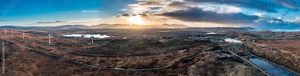Aerial view of Bonny Glen in Donegal - Ireland. Aerial view of Bonny Glen in Donegal - Ireland.