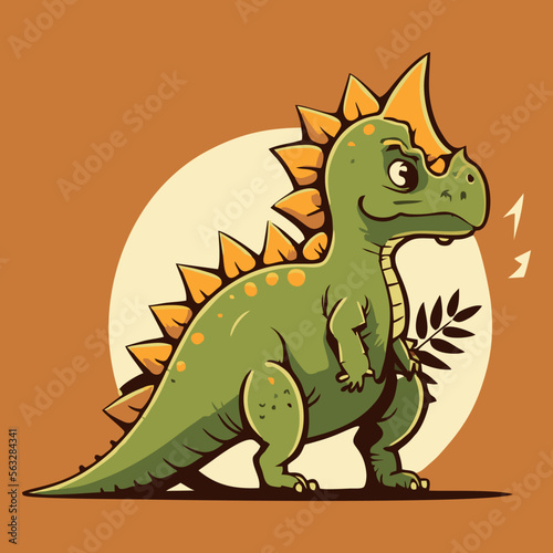 cartoon dinosaur  2d game art  illustration