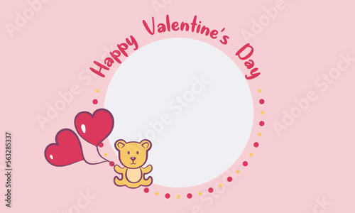 happy valentine's day logo template