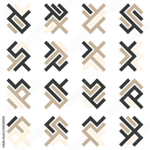 Asemic Glyph writing hieroglyph imitation abstract illustration