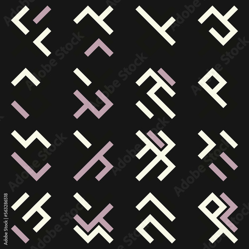 Asemic Glyph writing hieroglyph imitation abstract illustration