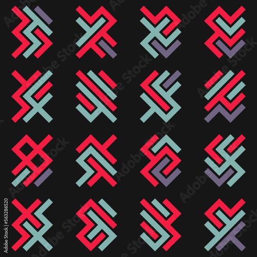 Asemic Glyph writing hieroglyph imitation abstract illustration