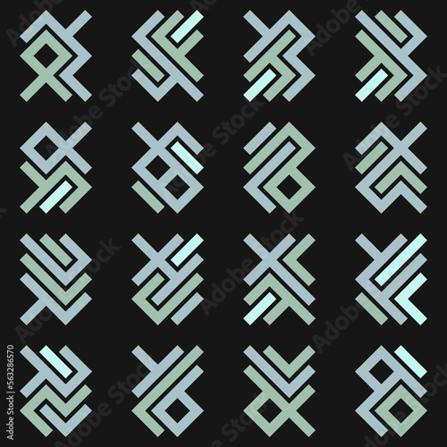 Asemic Glyph writing hieroglyph imitation abstract illustration
