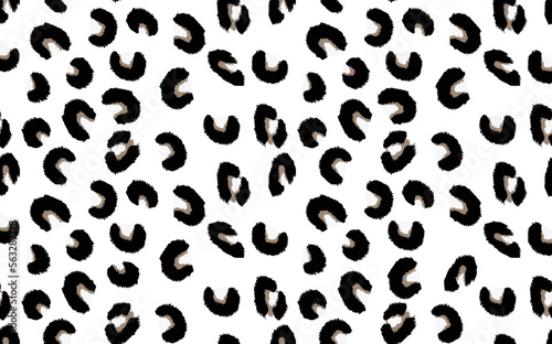 Abstract modern leopard seamless pattern. Animals trendy background. White and black decorative vector stock illustration for print  card  postcard  fabric  textile. Modern ornament of stylized skin