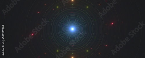 colorful space energy light circle background