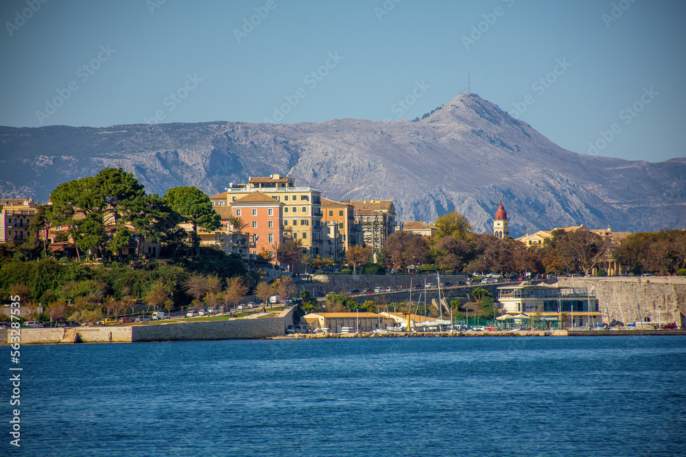 Corfu town from old fortress in corfu, Greece Corfu town from old fortress in corfu, Greece
