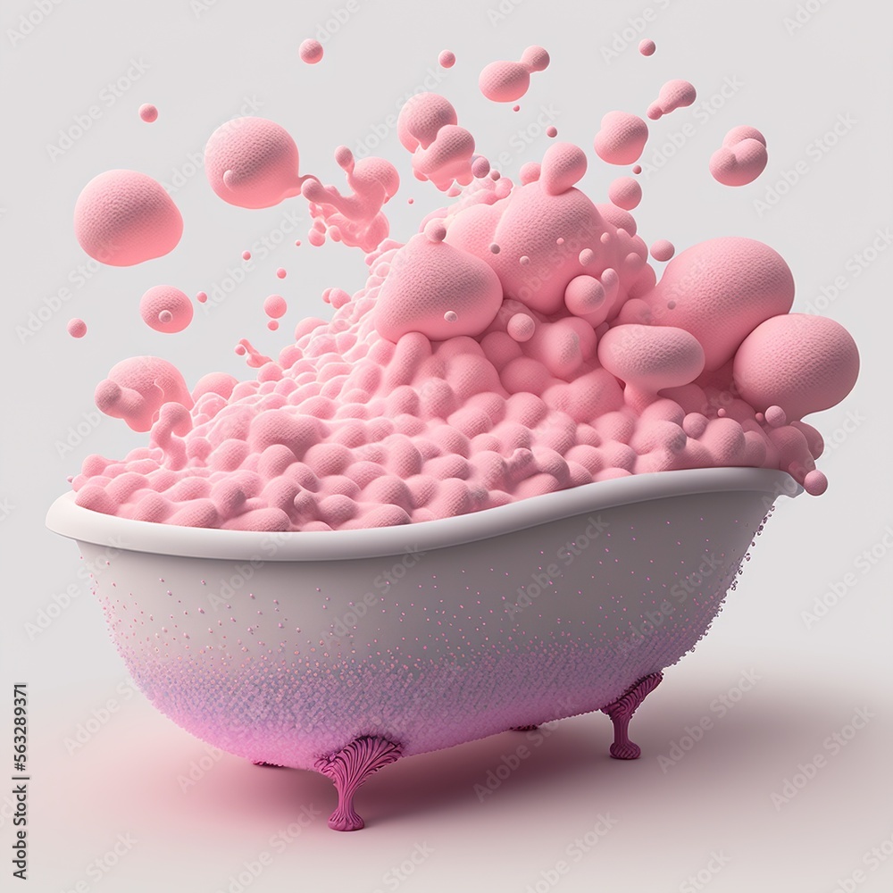 bathtub full of pink foam realistic 3d render of bubbles bathroom bathtub spa hotel having fun bathtub full of pink foam realistic 3d render of bubbles bathroom bathtub spa hotel having fun