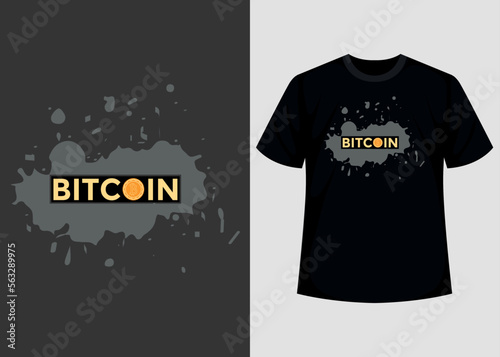 Bitcoin Crypto Printable T shirt Design Graphic Vector Template