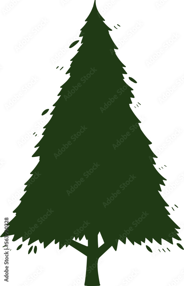 Obraz premium decoration side view tree illustration.