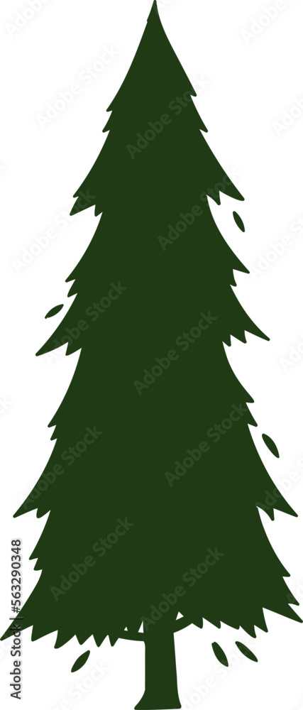 Obraz premium decoration side view tree illustration.