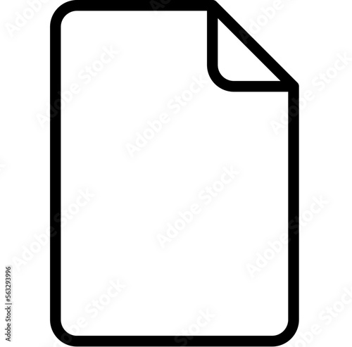 Blank file type format icon