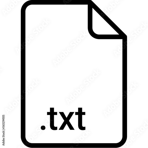 TXT extension file type icon