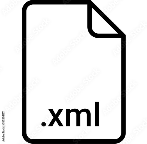 XML extension file type icon