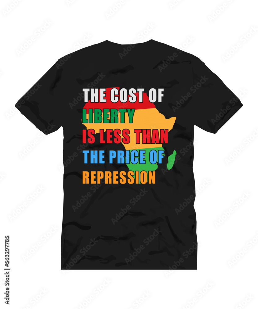 Fototapeta premium Black History Month T-Shirt Design, print-ready file vector file.