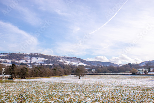 Winter landscape in Wales. photo