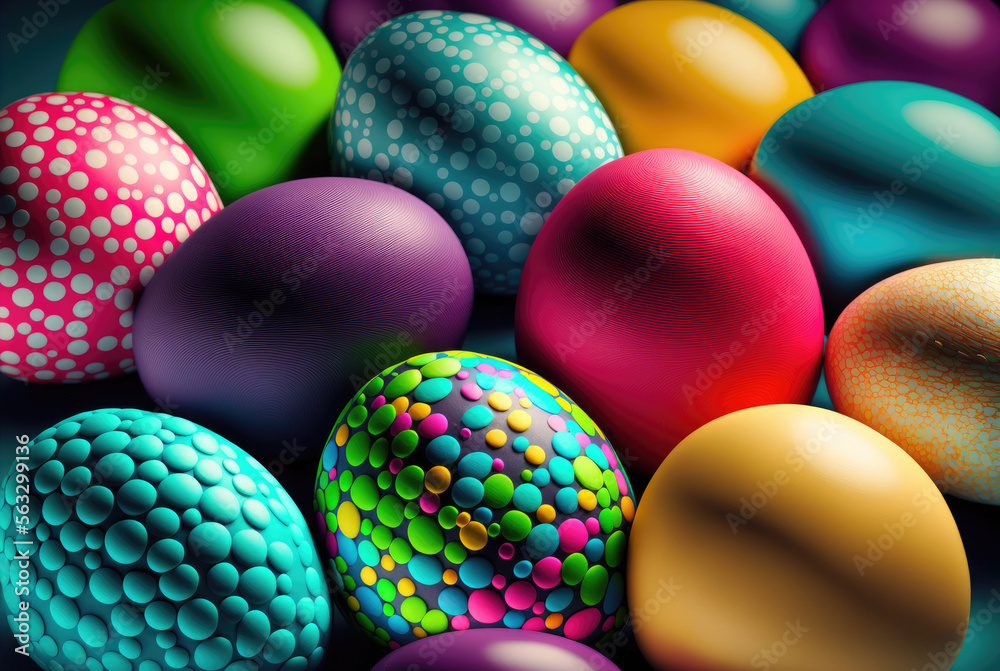 Easter eggs. Generative AI Easter eggs. Generative AI