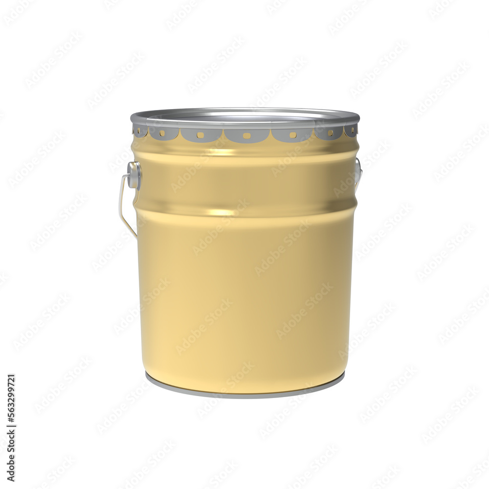 Metal paint container 3D render for mockup Metal paint container 3D render for mockup