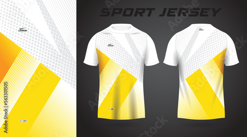 yellow shirt sport jersey design