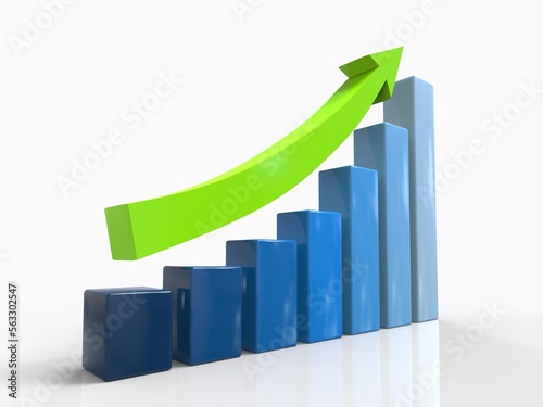 Free Download 3D Chart of Exponential Growth or Compound Interest - GFXLoad