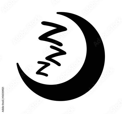 Night sleep crescent with sleeping sound