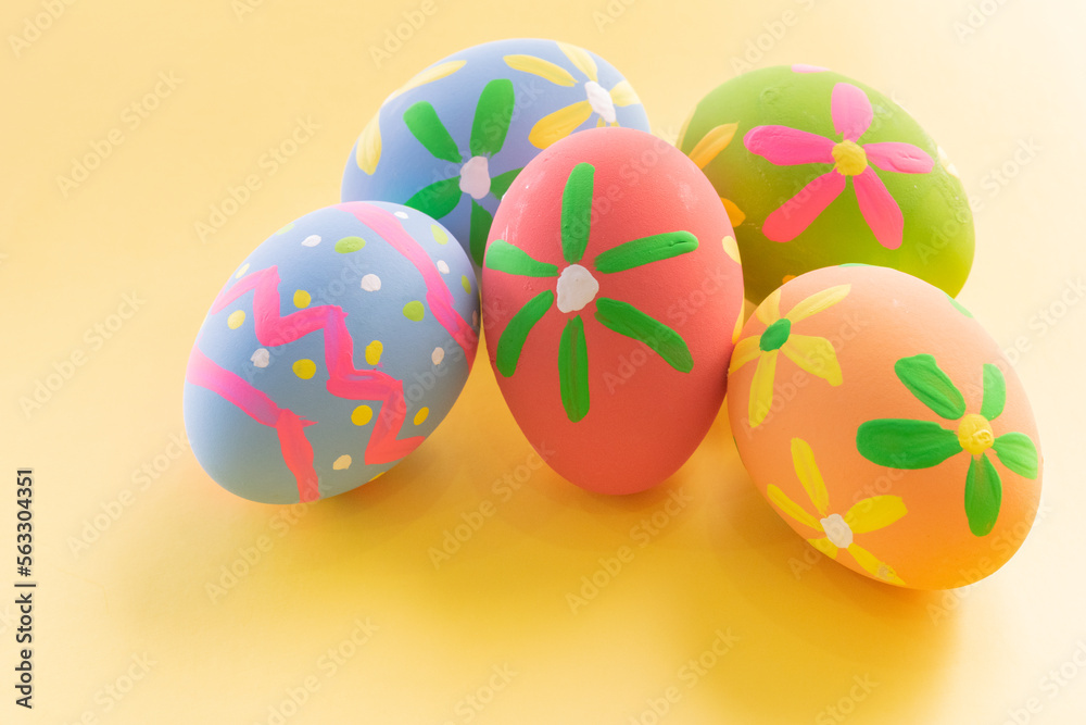 Easter eggs many color and easter background Easter eggs many color and easter background