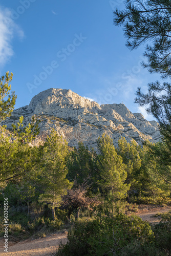the Sainte Victoire mountain photographed on a winter morning © philippe paternolli