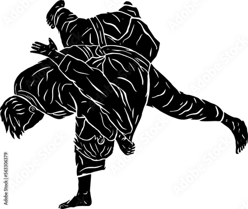 pencak silat vector illustration character  photo