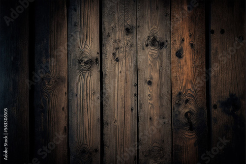  Old wooden background, Texture of wooden plank, vintage, generative ai