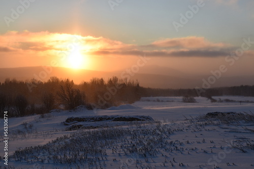 A sunrise on a cold morning, Sainte-Apolline, Québec, Canada © Claude Laprise